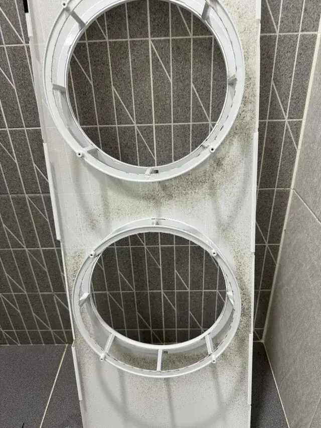 외관·루버·센서부 클리닝 단계 작업 기록 사진