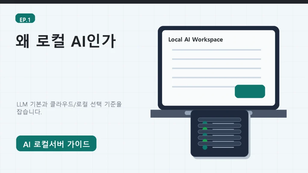 에피소드 1: AI 대세와 LLM 기초, 그리고 왜 로컬 AI인가 대표 이미지